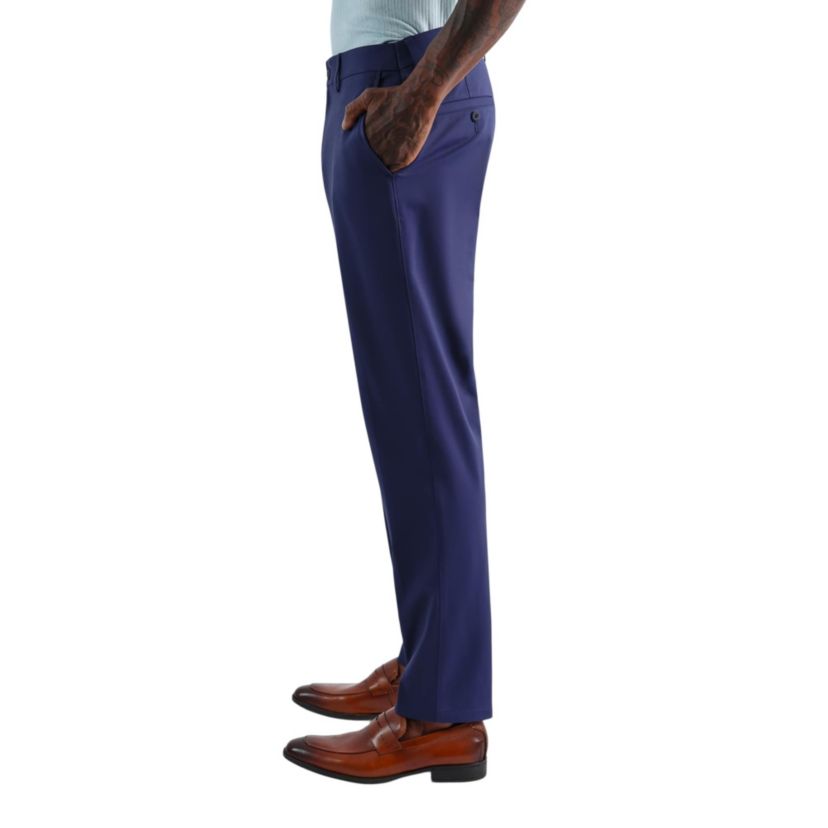 Mens Sport Travel Performance Straight Fit Flat Front Pant