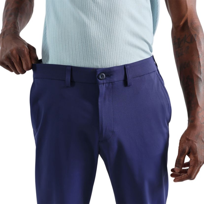 Mens Sport Travel Performance Straight Fit Flat Front Pant