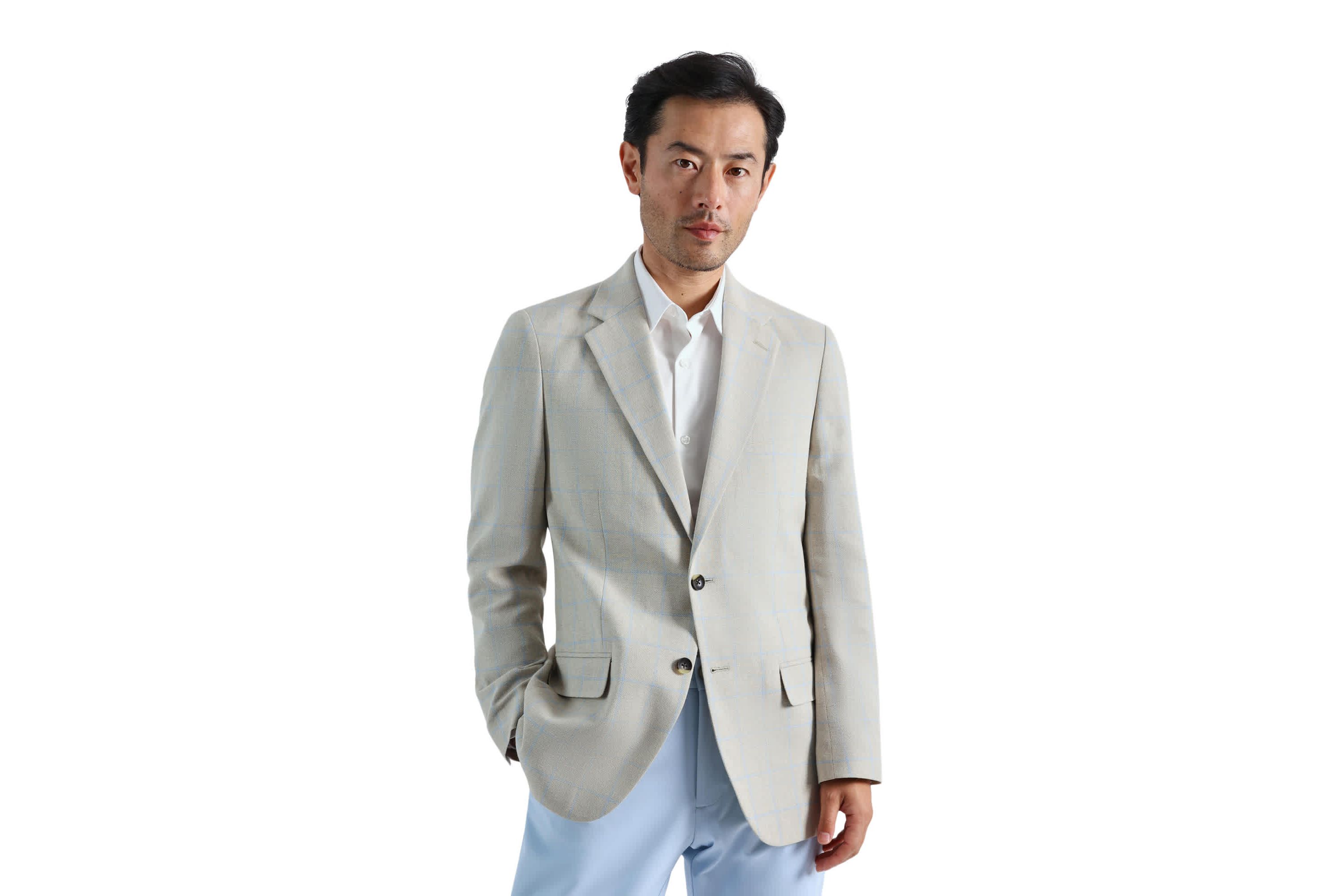 J.M. Haggar�� Premium Tailored Fit Windowpane Sport Coat