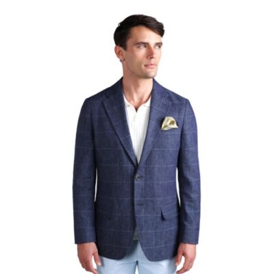 Men's J.M. Haggarâ¢ Premium Tailored Fit Windowpane Sport Coat, 38