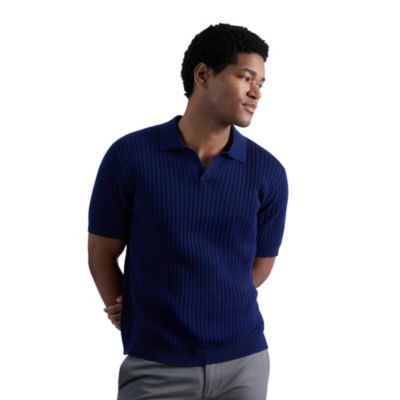 Haggar® Men's Johnny Collar Slim Fit Ribbed Sweater