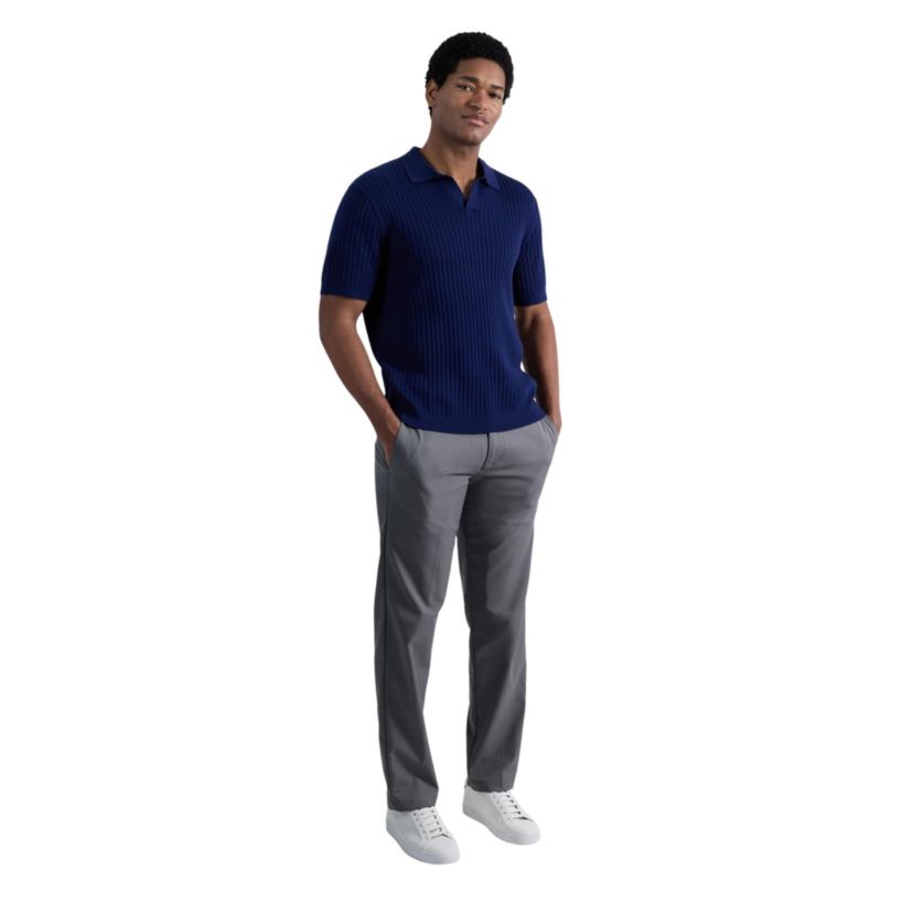 Haggar® Mens Johnny Collar Slim Fit Ribbed Sweater