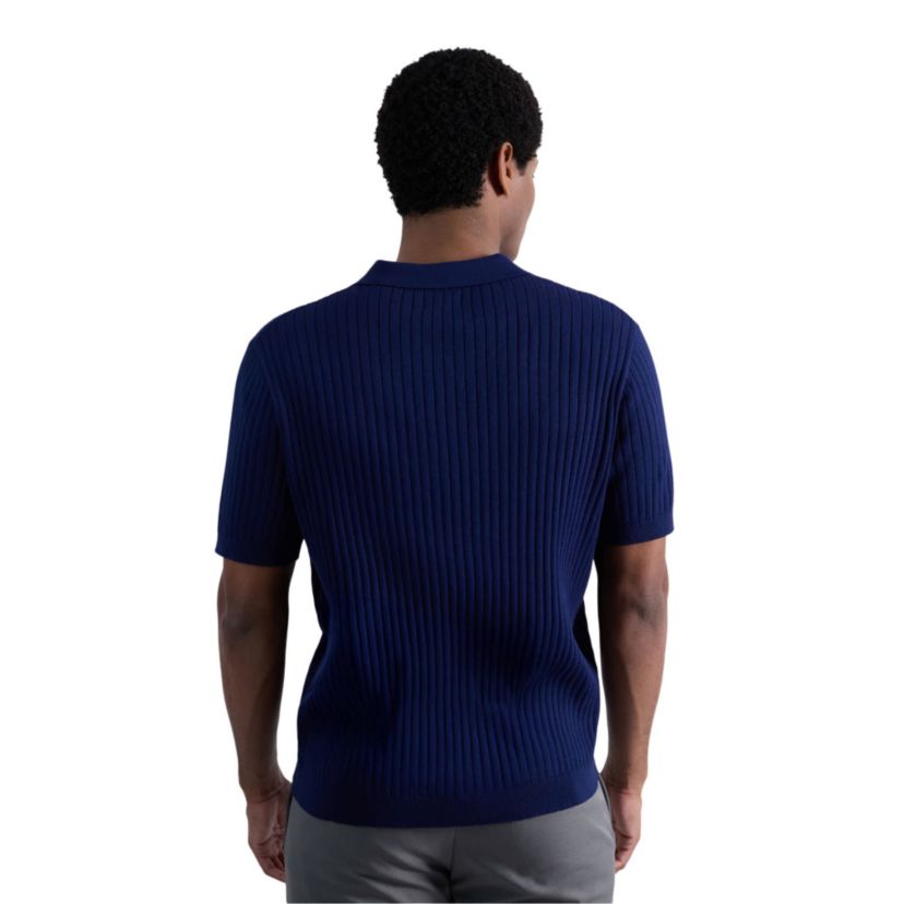 Haggar® Mens Johnny Collar Slim Fit Ribbed Sweater