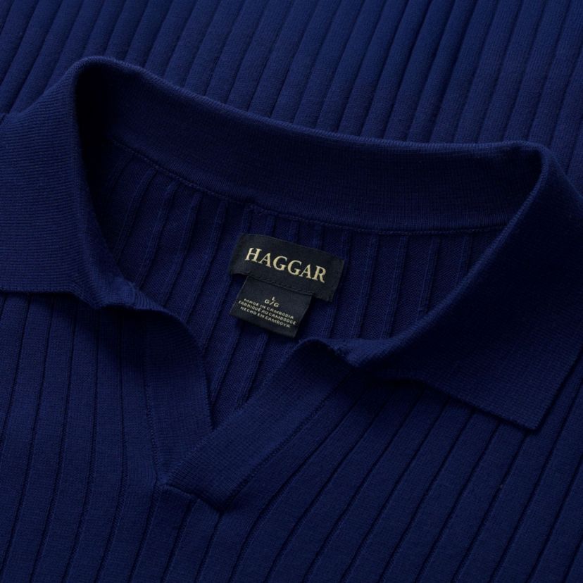 Haggar® Mens Johnny Collar Slim Fit Ribbed Sweater