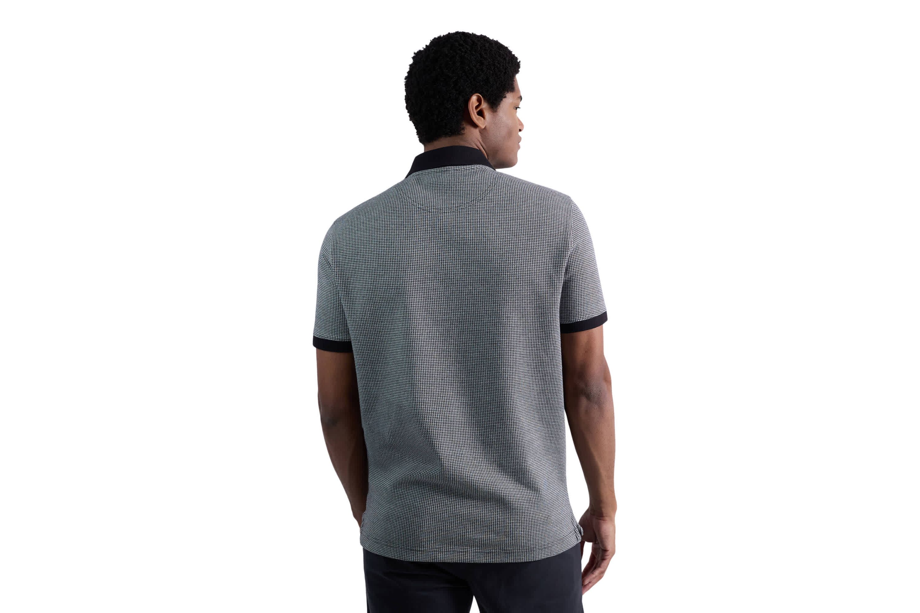 Mens Premium Comfort Quarter Zip Texture Polo