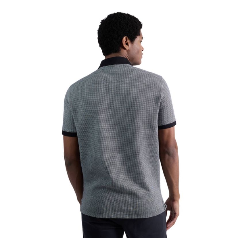 Mens Premium Comfort Quarter Zip Texture Polo