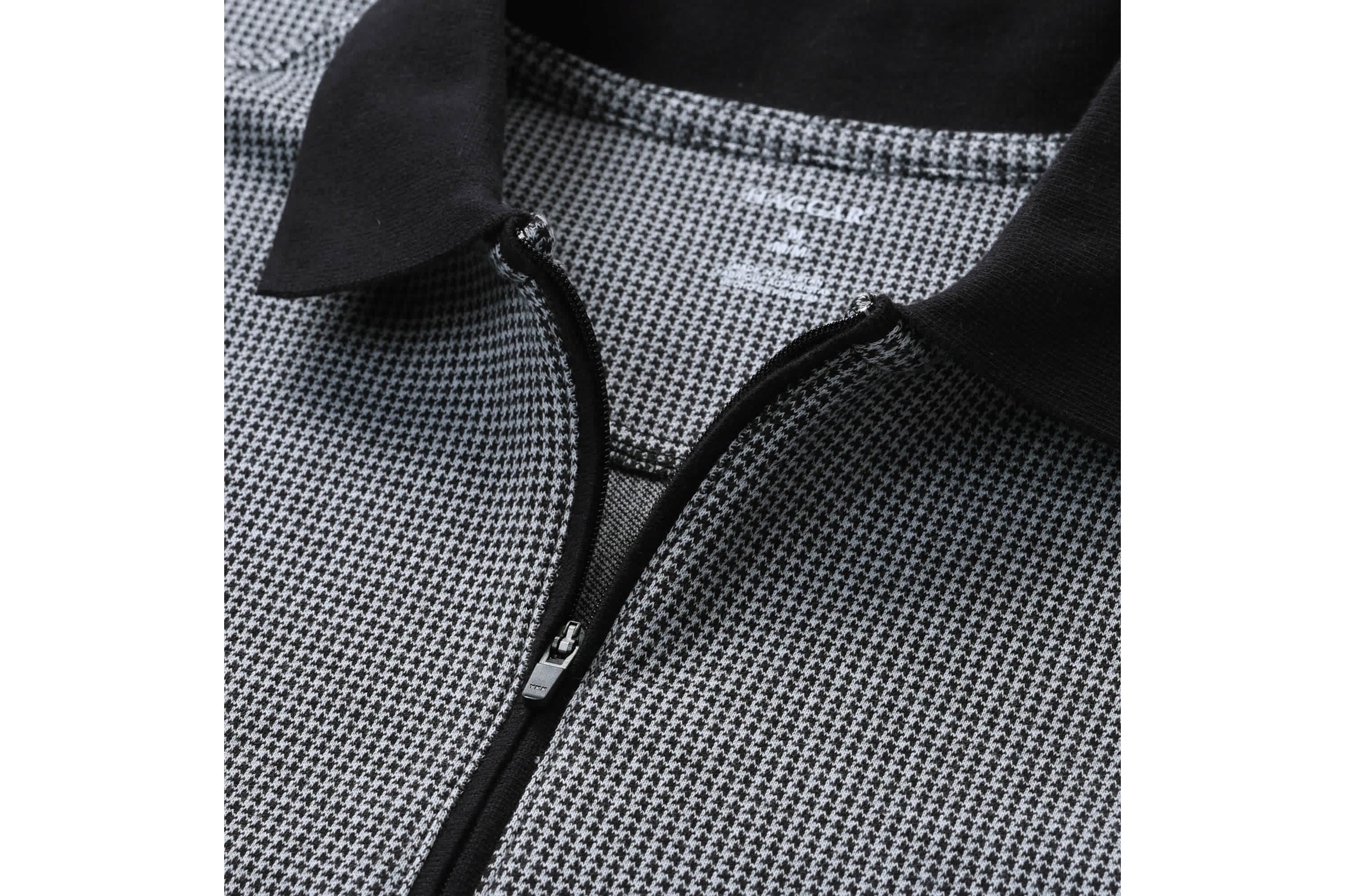 Mens Premium Comfort Quarter Zip Texture Polo