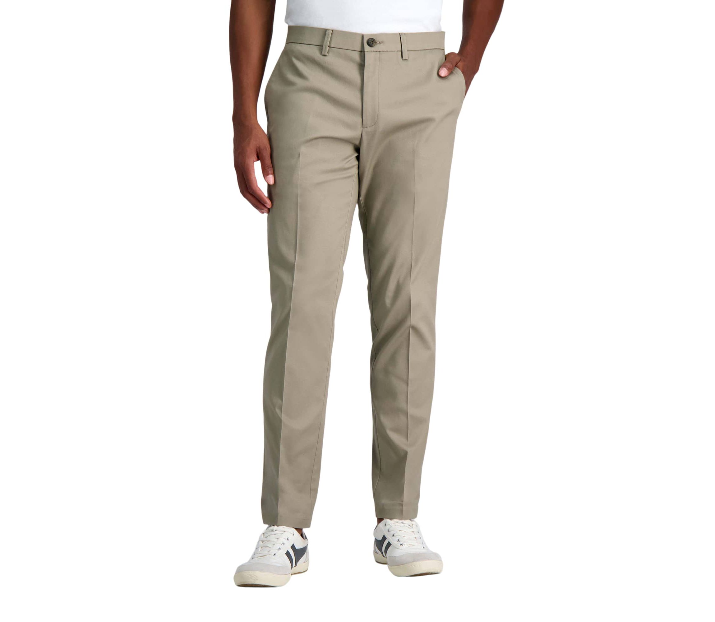 Wrinkle Free Performance Khaki Straight Fit Pant