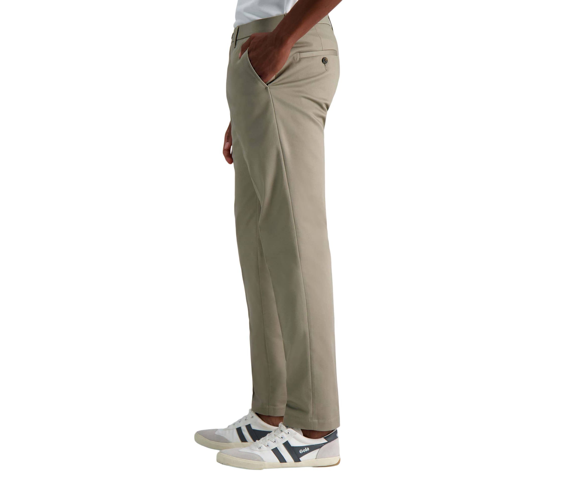 Wrinkle Free Performance Khaki Straight Fit Pant