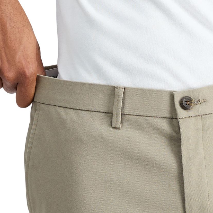 Wrinkle Free Performance Khaki Straight Fit Pant