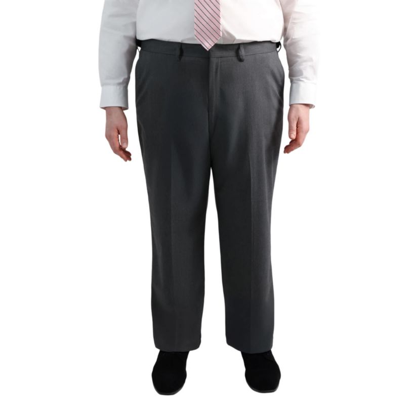 Big & Tall J.M. Haggar™ Diamond Weave Tailored Fit Flat Front Suit Separates Pant