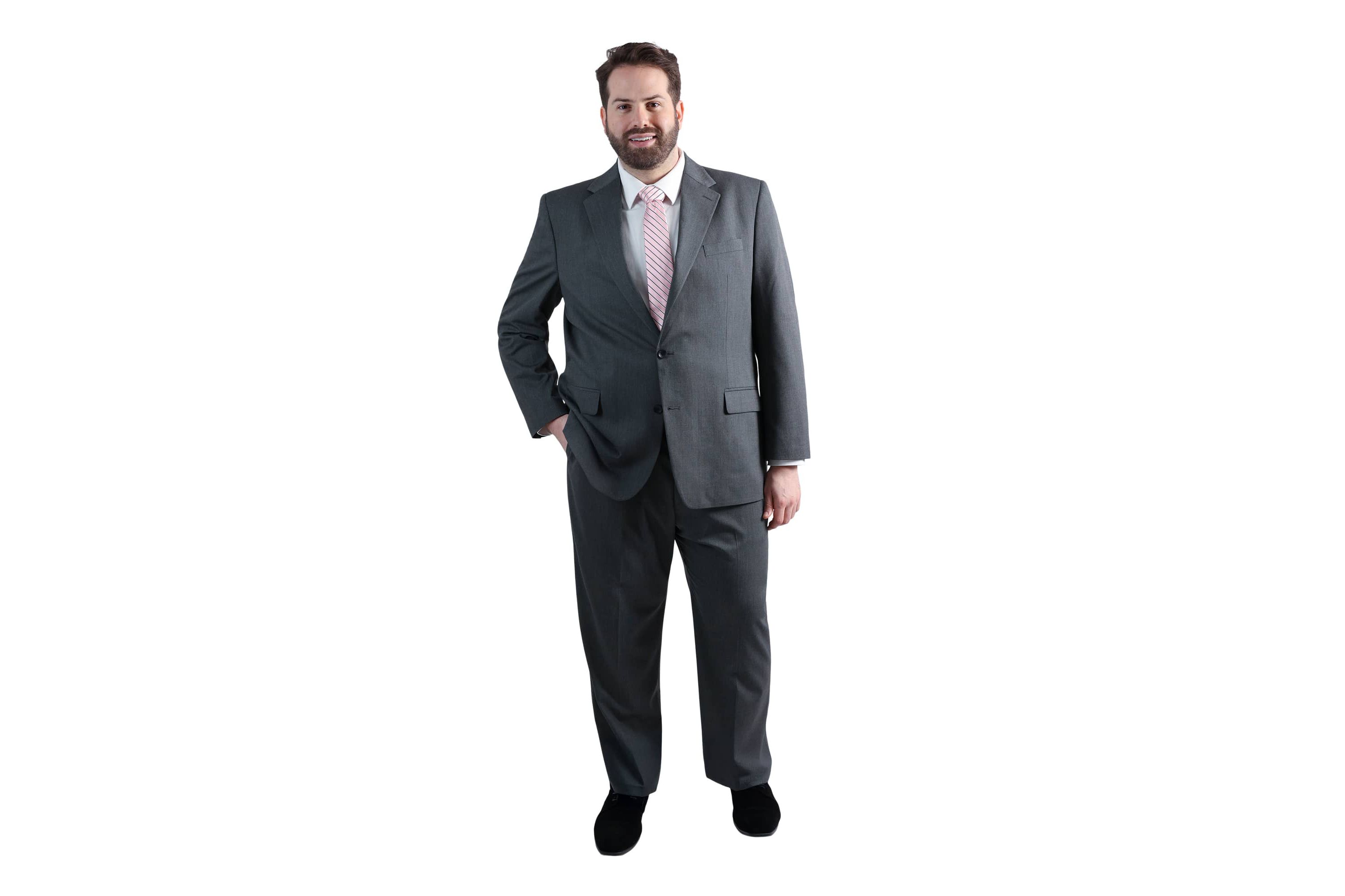 Big & Tall J.M. Haggar™ Diamond Weave Tailored Fit Flat Front Suit Separates Pant