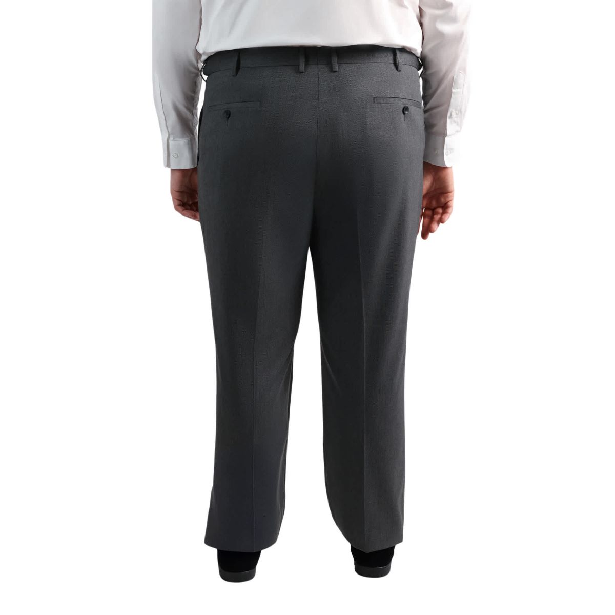 Big & Tall J.M. Haggar™ Diamond Weave Tailored Fit Flat Front Suit Separates Pant