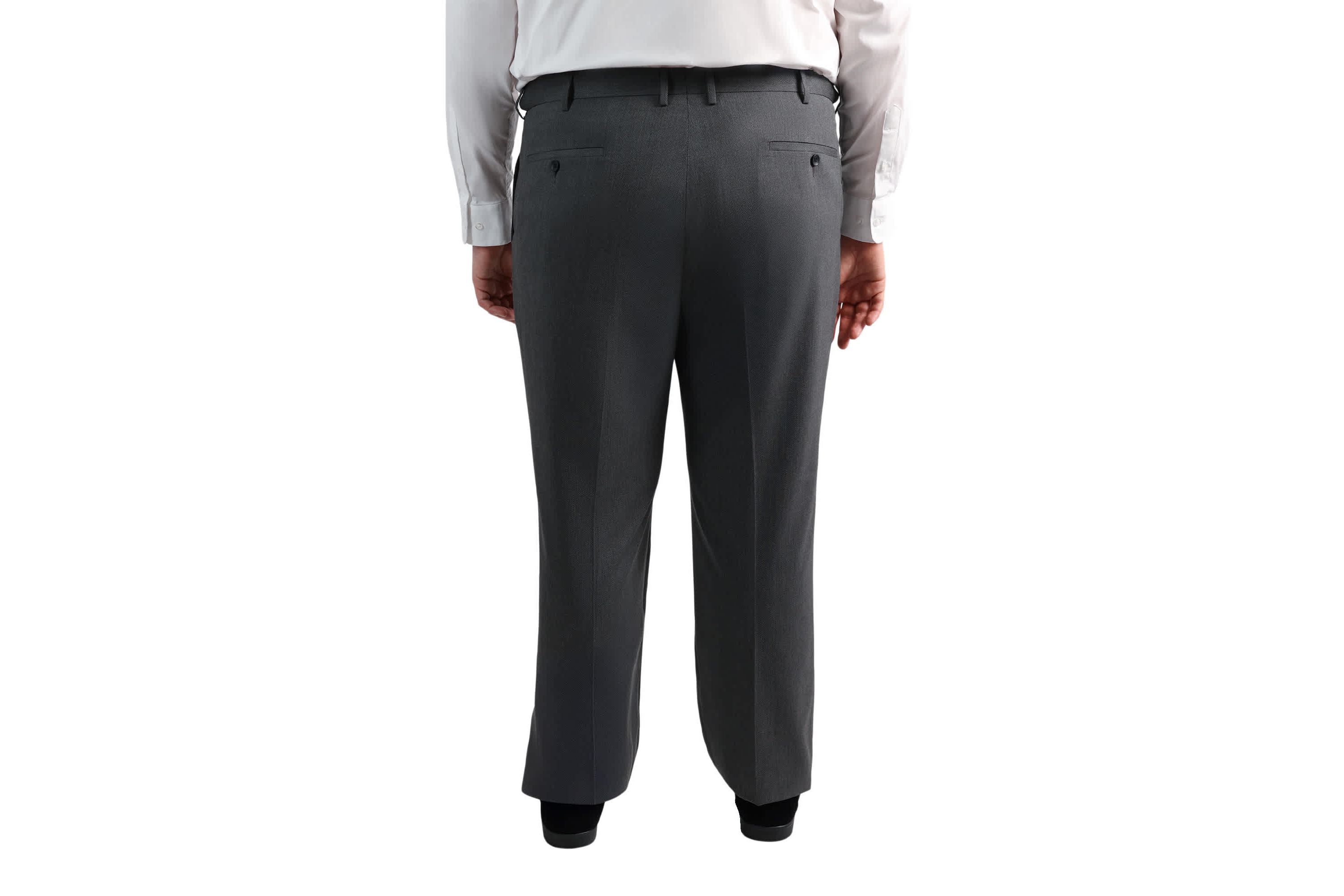 Big & Tall J.M. Haggar™ Diamond Weave Tailored Fit Flat Front Suit Separates Pant