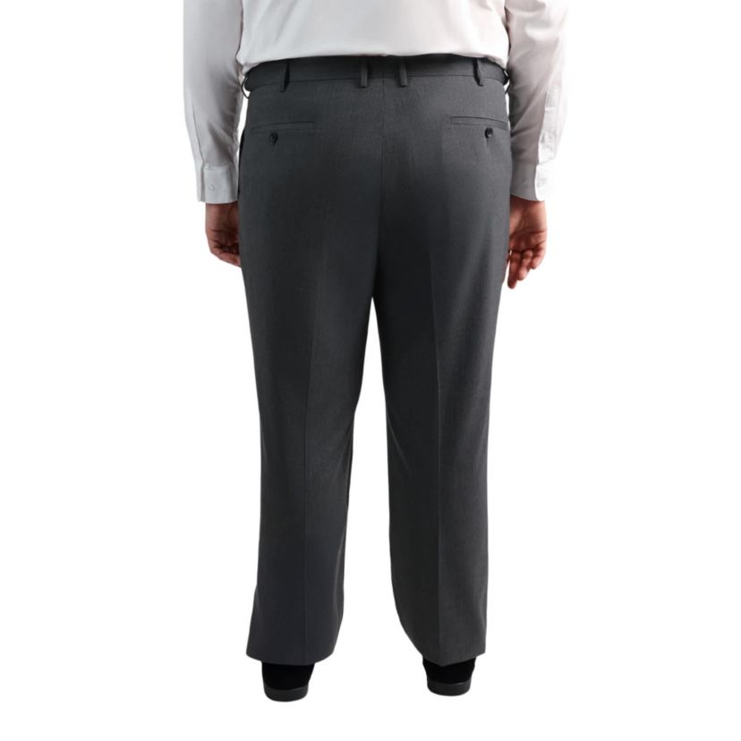Big & Tall J.M. Haggar™ Diamond Weave Tailored Fit Flat Front Suit Separates Pant