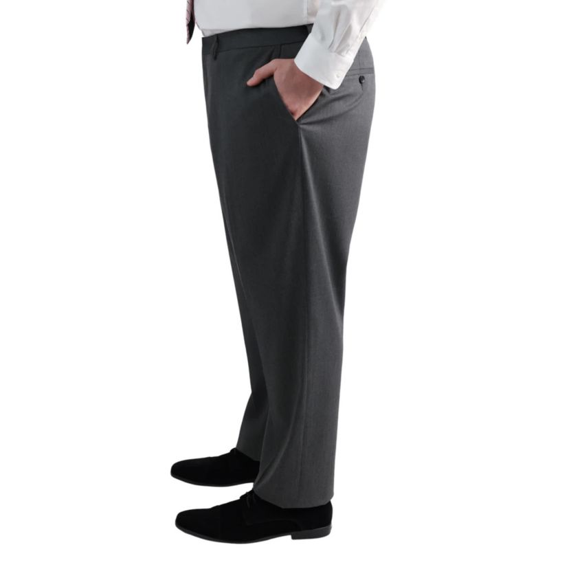 Big & Tall J.M. Haggar™ Diamond Weave Tailored Fit Flat Front Suit Separates Pant