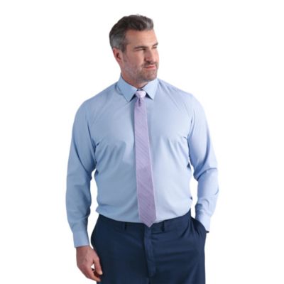 Haggar Big & Tall Men's Smart Wash® Classic Fit Dress Shirt, Blue, 18 - 18.5 36/37