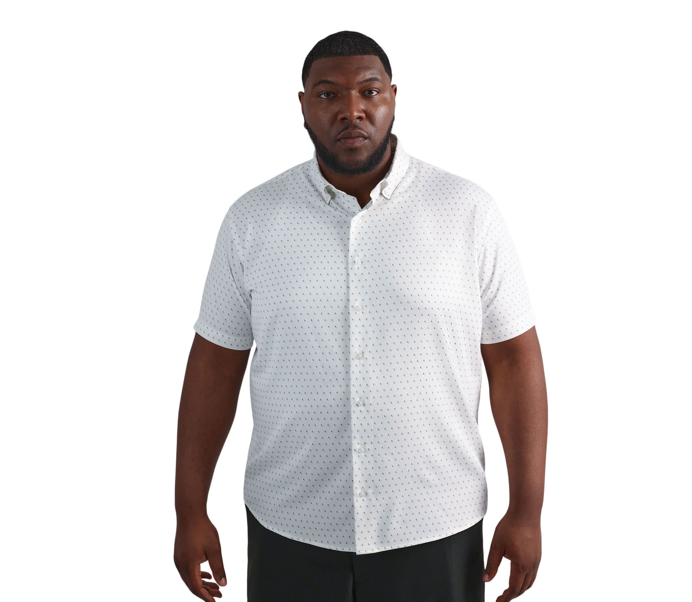 Big & Tall Haggar® Mens Short Sleeve Performance Button-Down Shirt