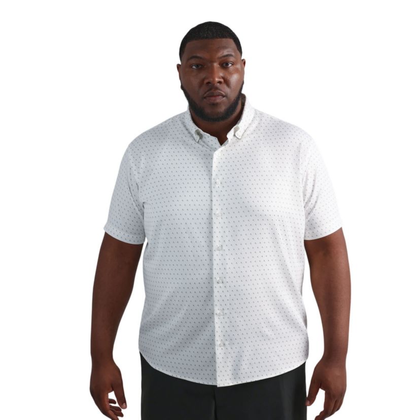 Big & Tall Haggar® Mens Short Sleeve Performance Button-Down Shirt