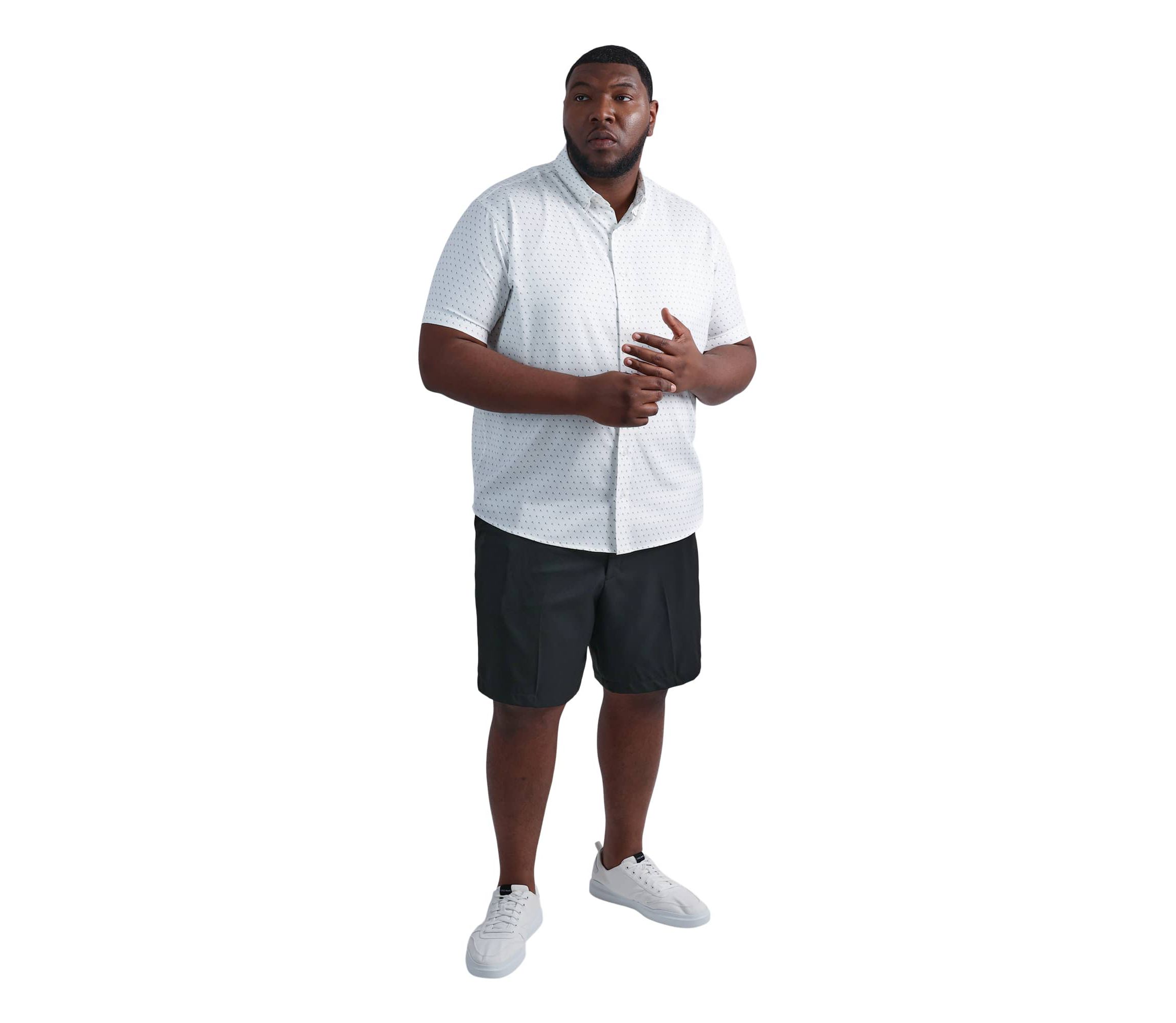 Big & Tall Haggar® Mens Short Sleeve Performance Button-Down Shirt