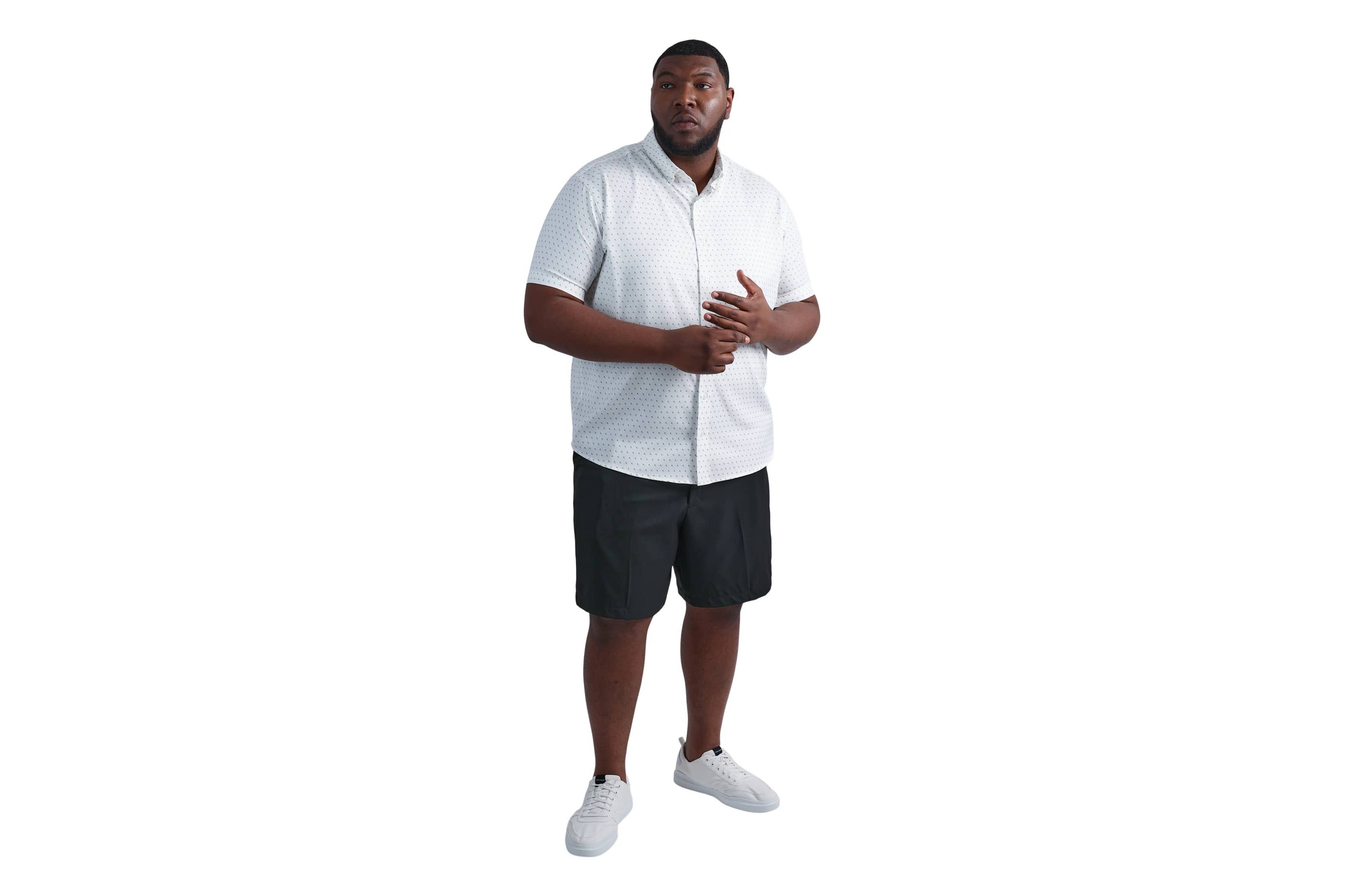 Big & Tall Haggar® Mens Short Sleeve Performance Button-Down Shirt