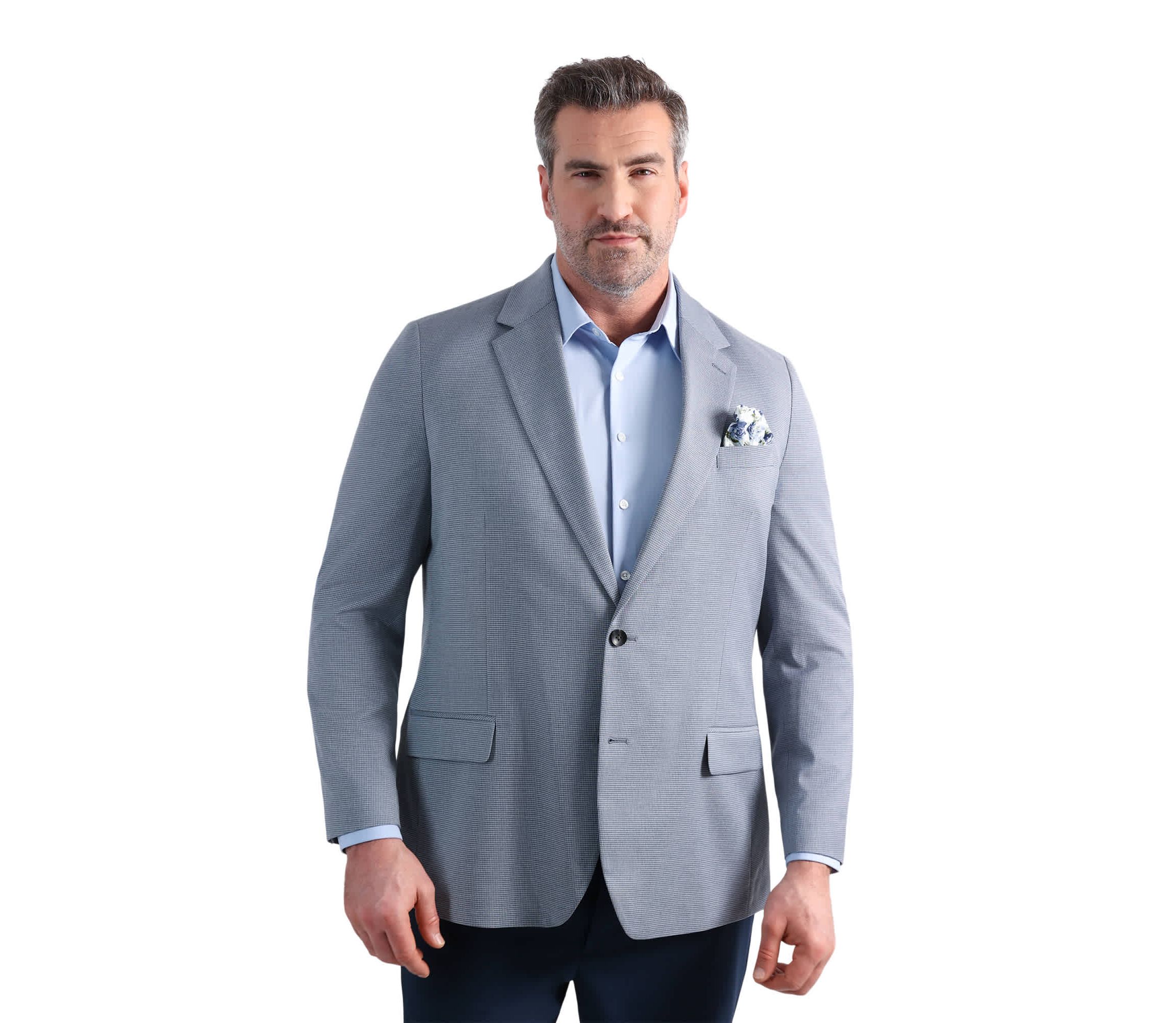 Big & Tall J.M. Haggar™ Mini Dobby Tailored Fit Sport Coat