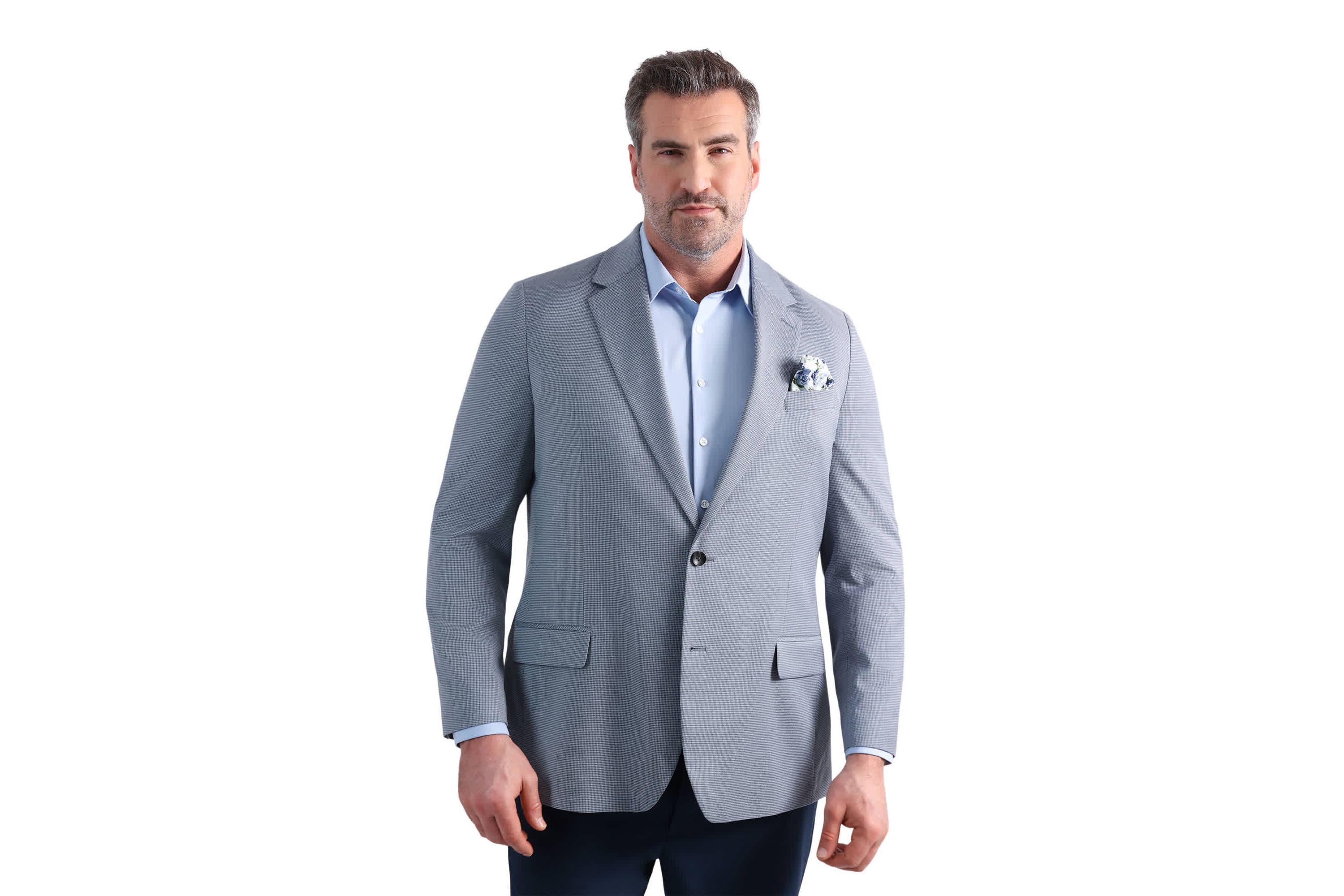 Big & Tall J.M. Haggar™ Mini Dobby Tailored Fit Sport Coat