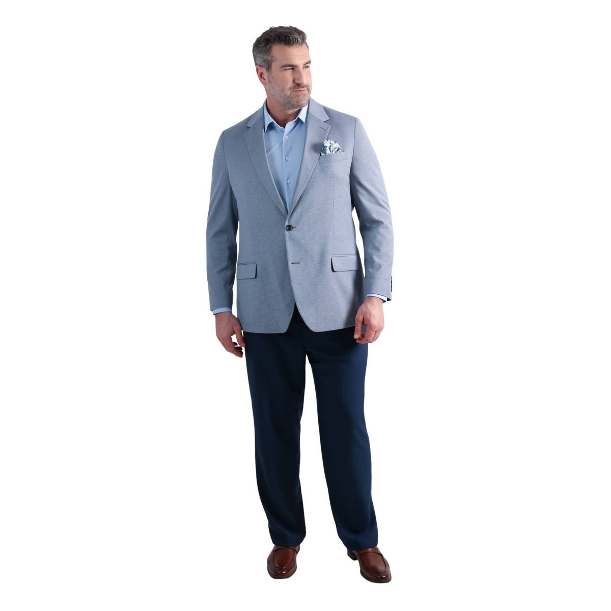 Big & Tall J.M. Haggar��� Mini Dobby Tailored Fit Sport Coat
