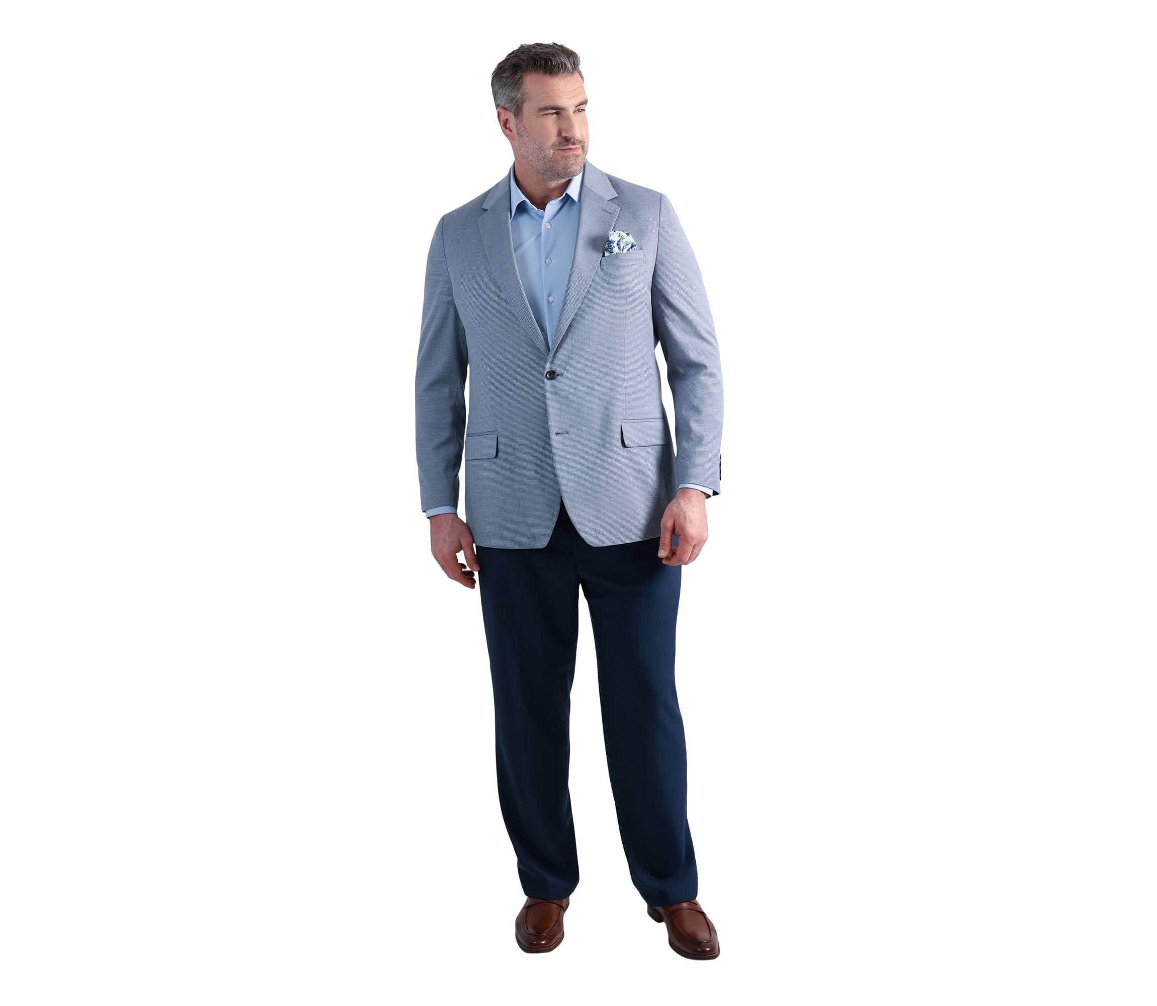 Big & Tall J.M. Haggar™ Mini Dobby Tailored Fit Sport Coat