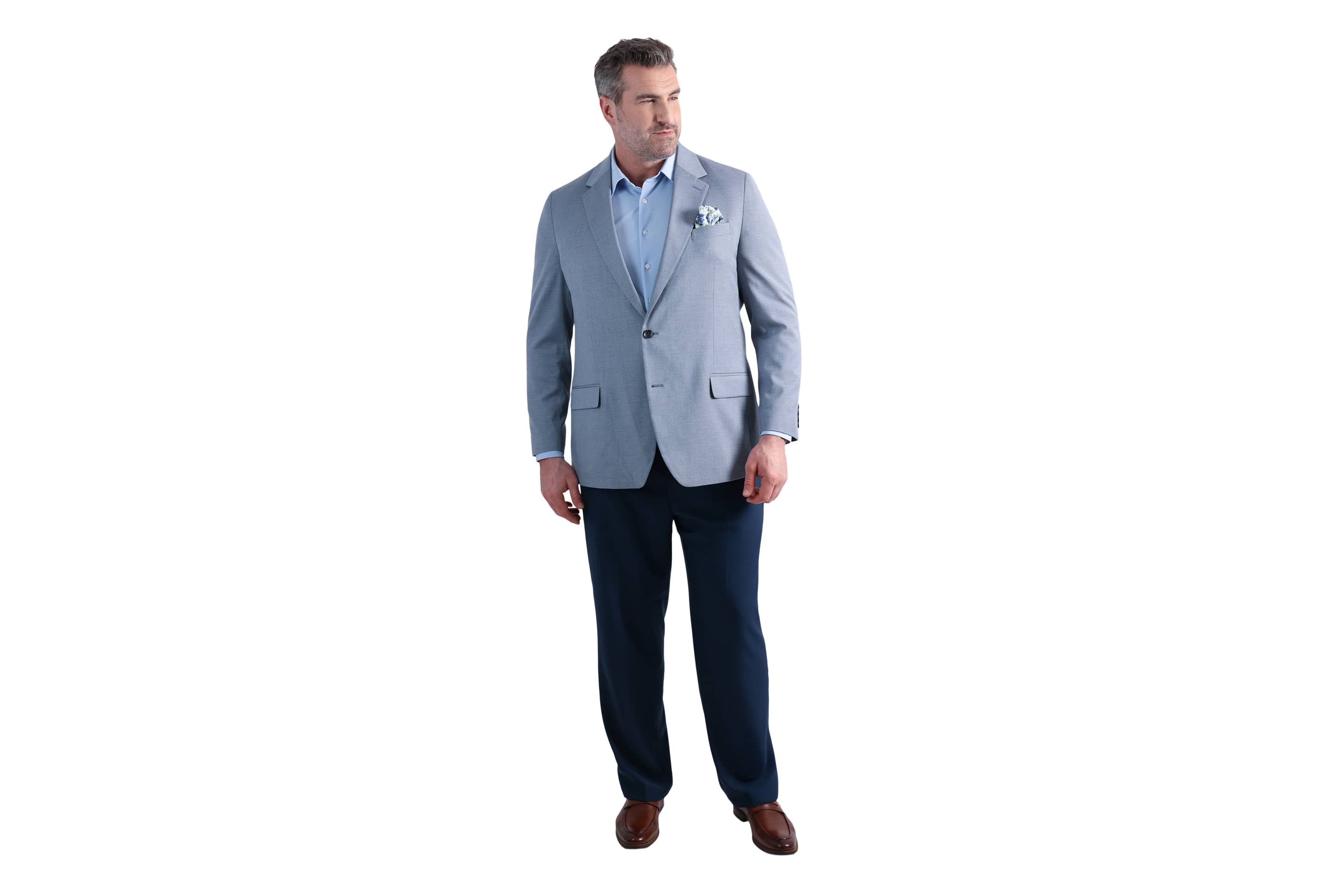 Big & Tall J.M. Haggar™ Mini Dobby Tailored Fit Sport Coat