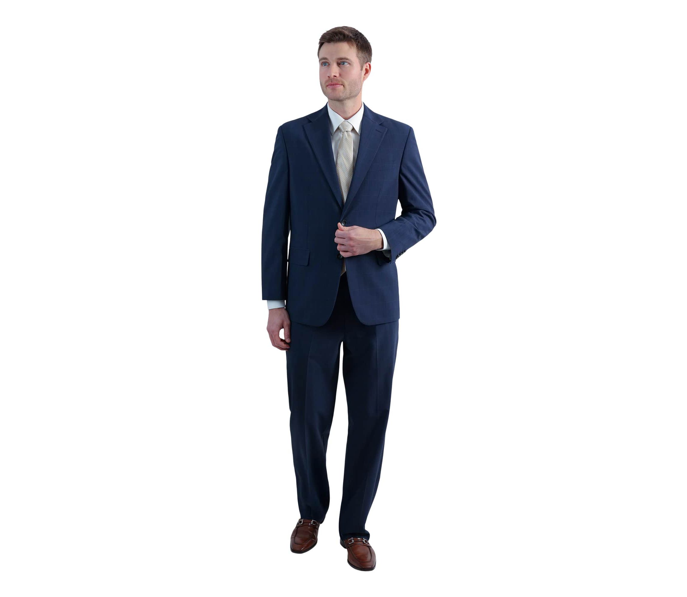 J.M. Haggar™ Prince of Wales Classic Fit Flat Front Suit Separates Pant