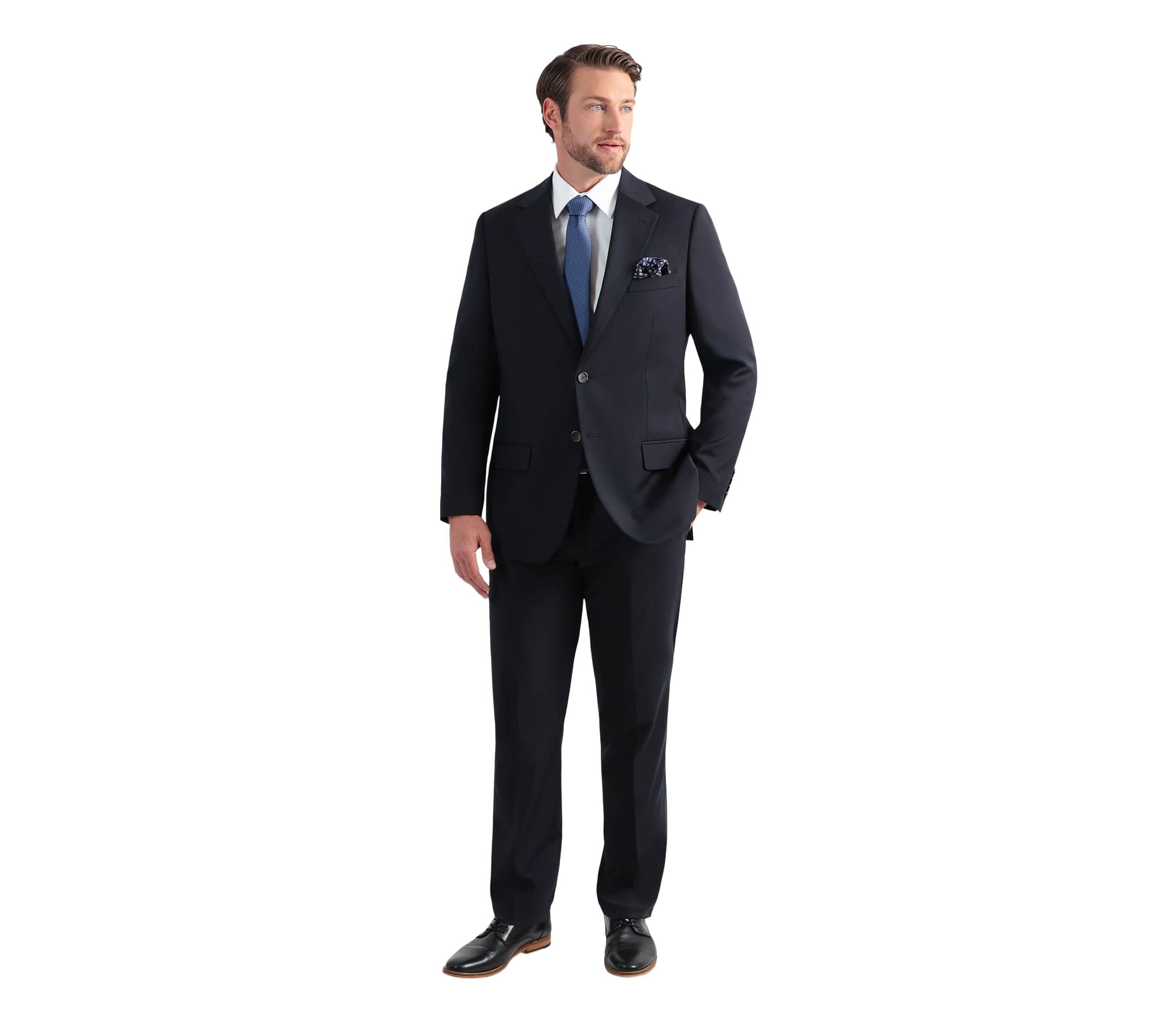 J.M. Haggar™ Wool Windowpane Tailored Fit Flat Front Suit Separates Pant