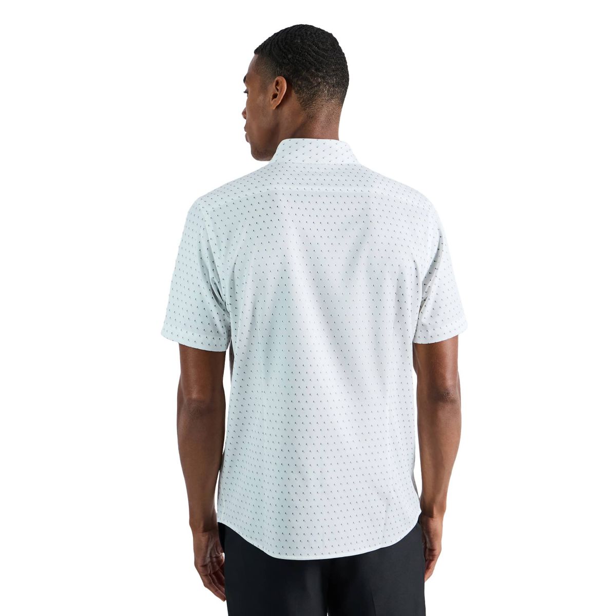 Mens Short Sleeve Seersucker Performance Button-Down Shirt