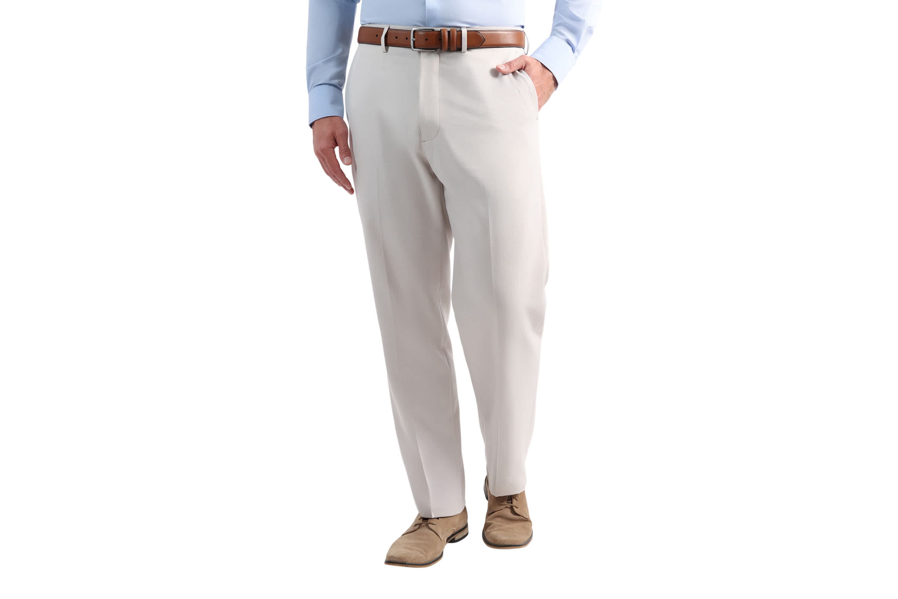 Haggar® Mens Smart Wash® with Repreve® Houndstooth Classic Fit Flat Front Suit Separates Pant