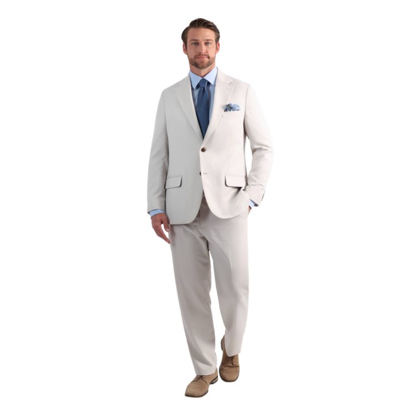 Haggar® Mens Smart Wash® with Repreve® Houndstooth Classic Fit Flat Front Suit Separates Pant