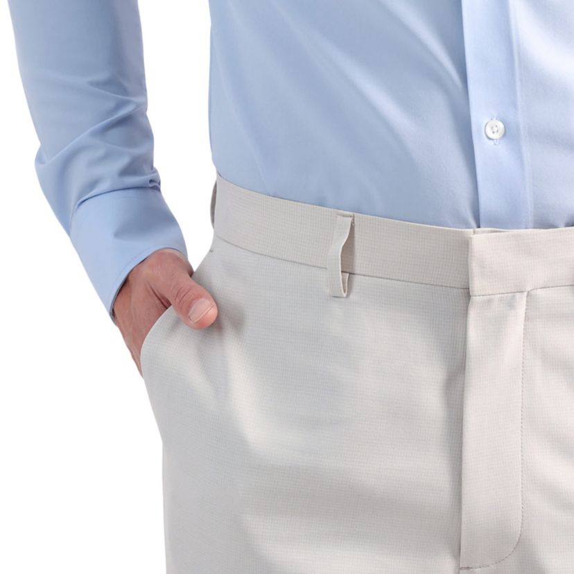 Haggar® Mens Smart Wash® with Repreve® Houndstooth Classic Fit Flat Front Suit Separates Pant