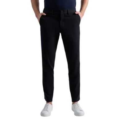 Men's Kenneth Cole REACTION Linen Blend Slim Fit Flat Front Chino Pant, Black, 36 x 32