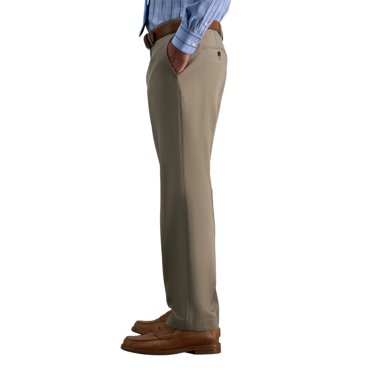 Premium Comfort Melange Broken Twill Straight Fit Dress Pant
