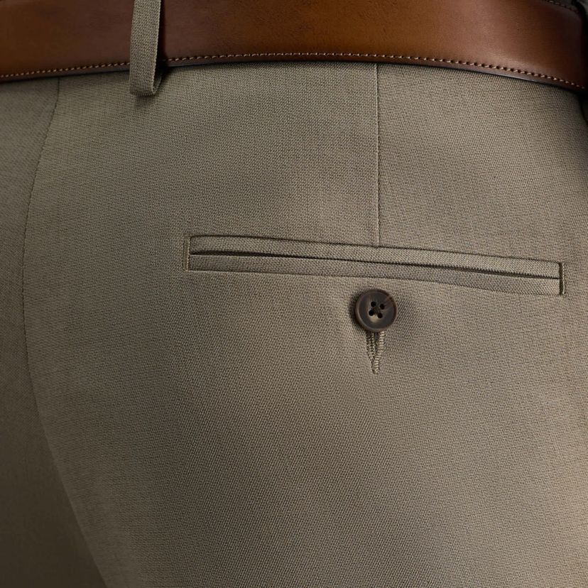 Premium Comfort Melange Broken Twill Straight Fit Dress Pant