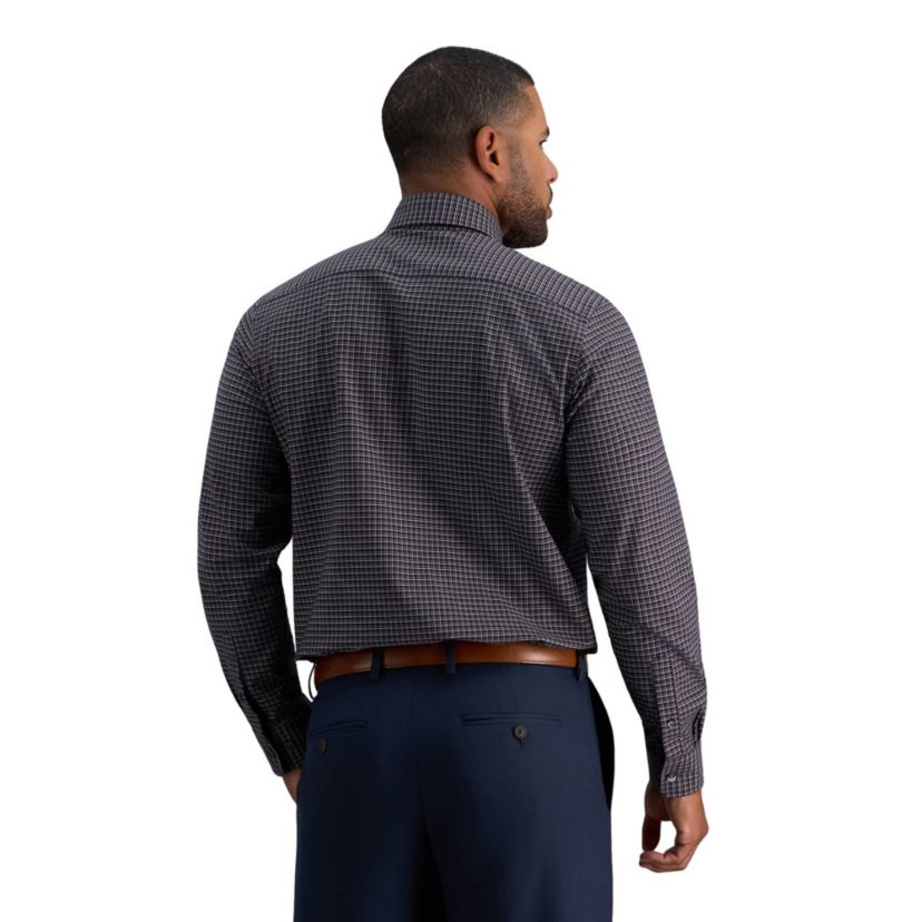 Haggar Mens Classic Fit Premium Comfort Button Down Collar Dress Shirt
