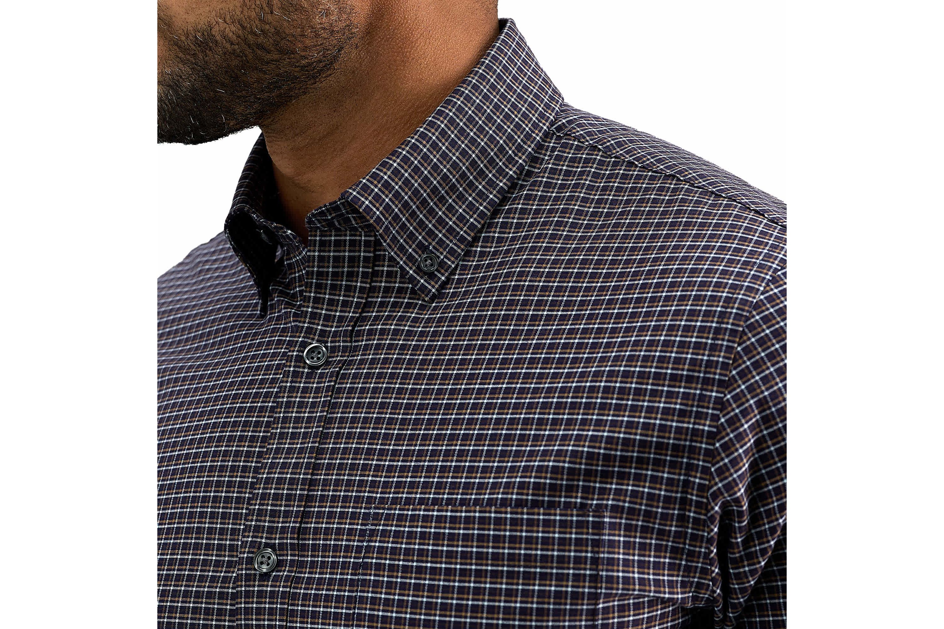 Haggar Mens Classic Fit Premium Comfort Button Down Collar Dress Shirt