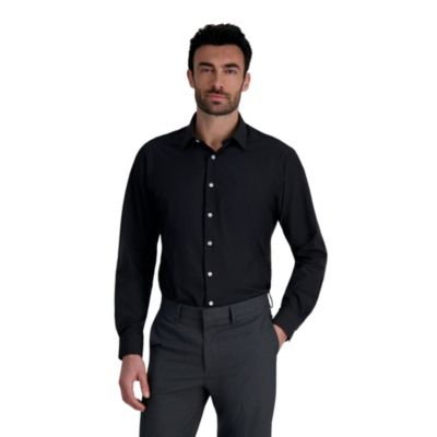 Haggar Smart Wash® Men's Classic Fit Dress Shirt, Black, 17 - 17.5 34/35