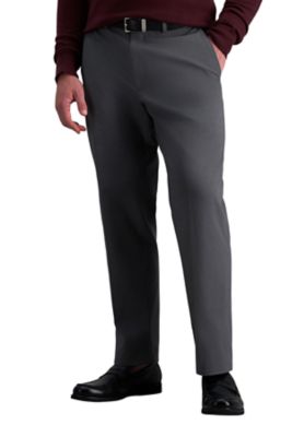 Haggar Men's Premium NoâIron Khaki Classic Fit Wrinkle-Free Cotton Pant, Grey, 32 x 30