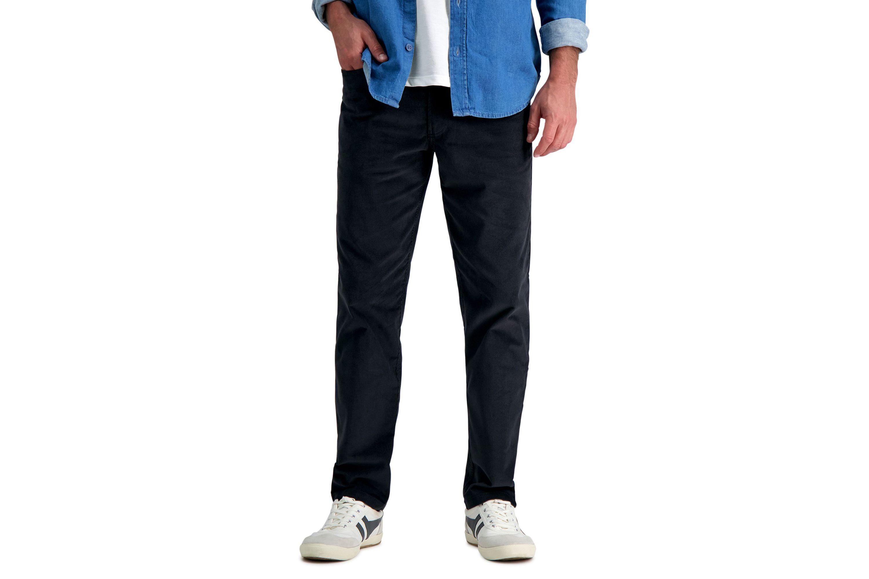 Mens Stretch 5- Pocket Straight Fit Corduroy Pant