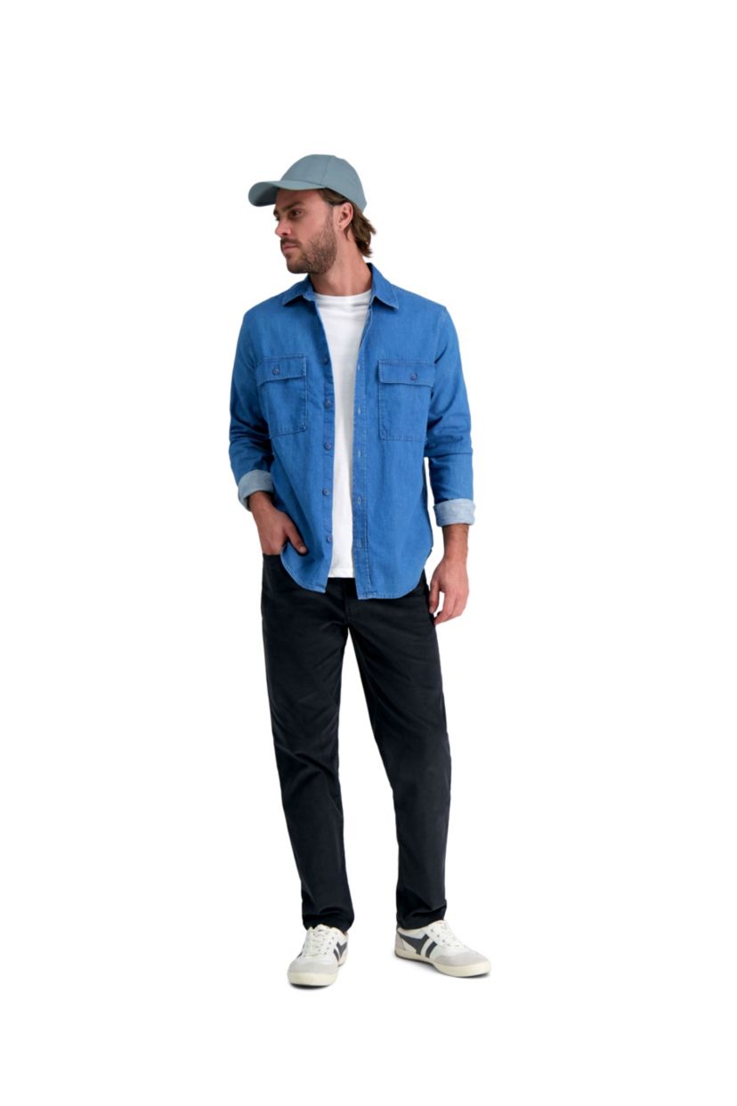 Mens Stretch 5- Pocket Straight Fit Corduroy Pant