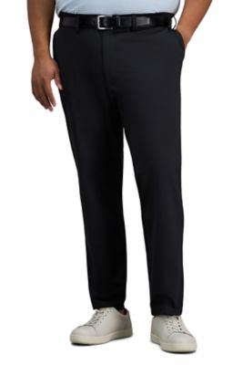 Big & Tall Haggar® Sport Men's Travel Performance Straight Fit Pant, Black, 48 x 30