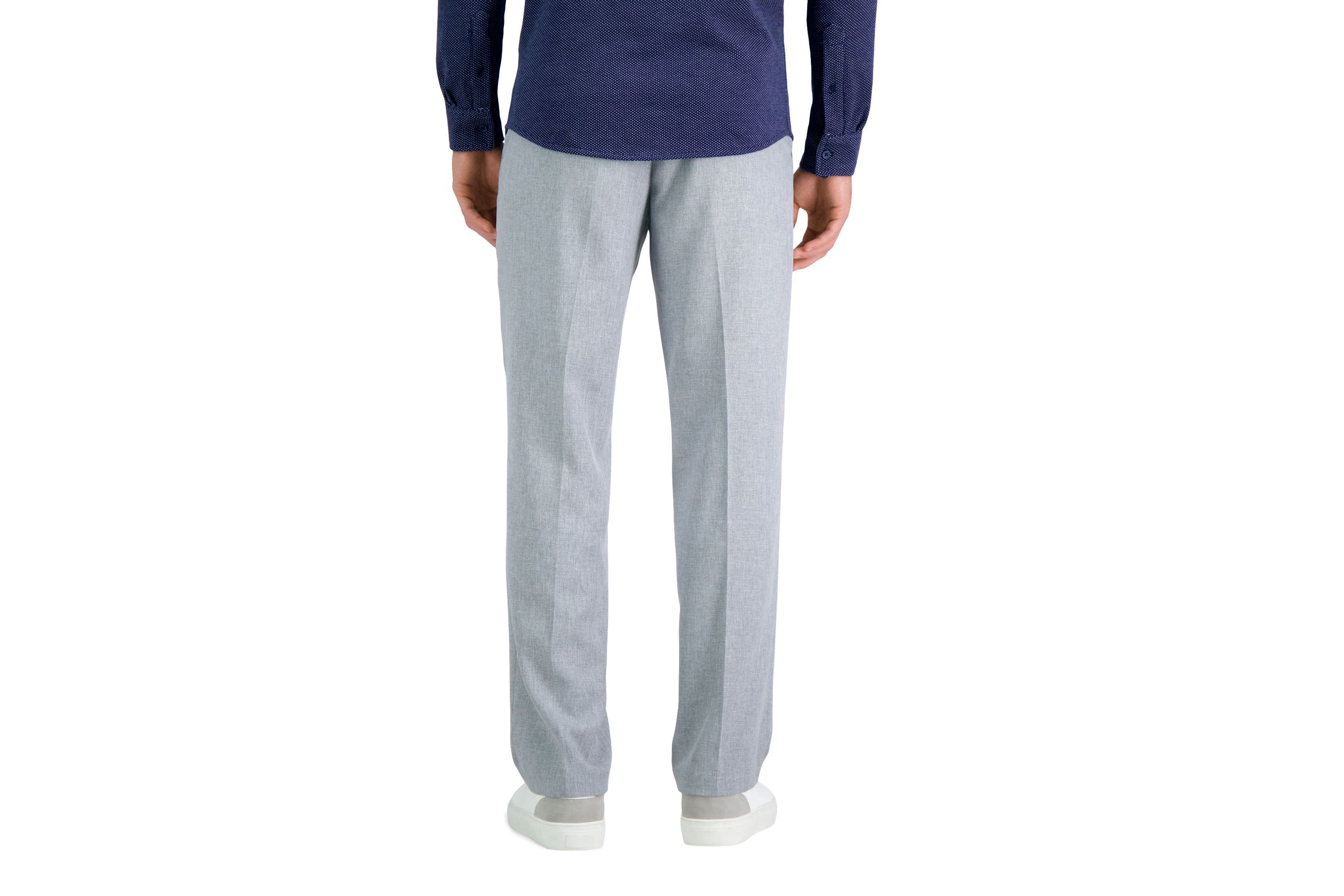 Haggar Premium Comfort Melange Broken Twill Classic Fit Flat Front Dress Pant