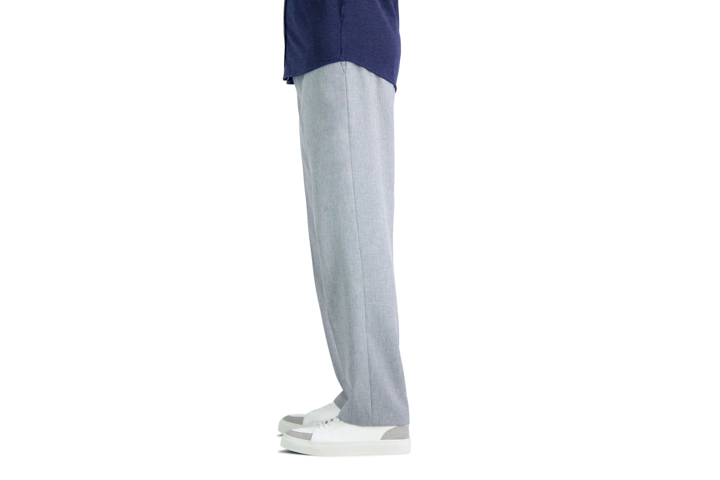 Haggar Premium Comfort Melange Broken Twill Classic Fit Flat Front Dress Pant