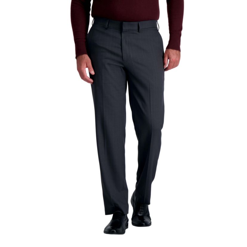 Haggar® Mens Premium Comfort Tonal Windowpane Straight Fit Dress Pant