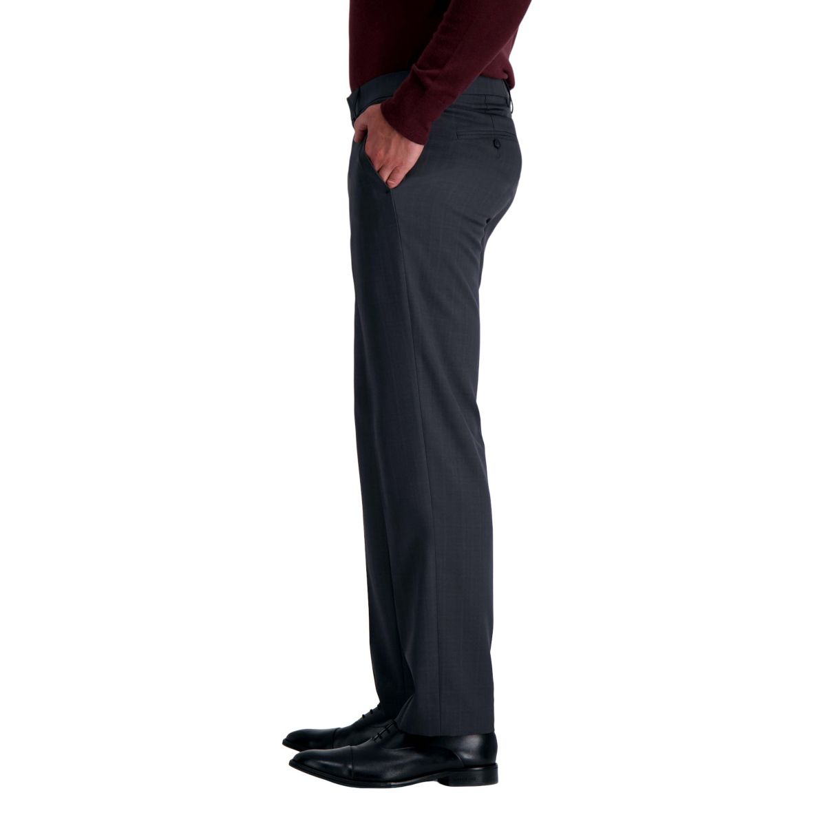 Haggar® Mens Premium Comfort Tonal Windowpane Straight Fit Dress Pant